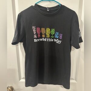Saucy Brew Works “Brewed This Way” Pride unisex tee